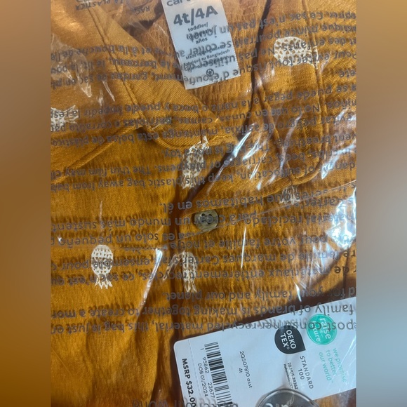 NWT Carter's Toddler Boy 2-Piece Pineapple-Print Shirt & Canvas Shorts Set - Picture 9 of 10